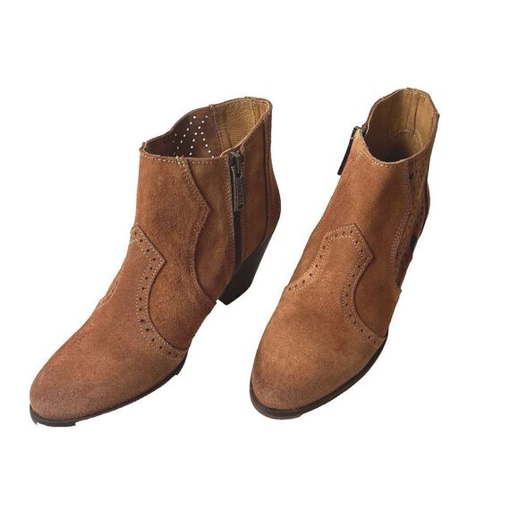 Veracruz Artisans X Anthropologie Women's Brown Suede Bootie Size EU 36 US 5.5-6 - Picture 4 of 6